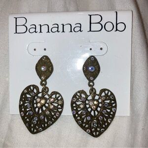 Banana Republic Gold Heart Earrings